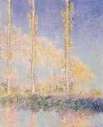 Three Poplars,Autumn Effect Claude Monet